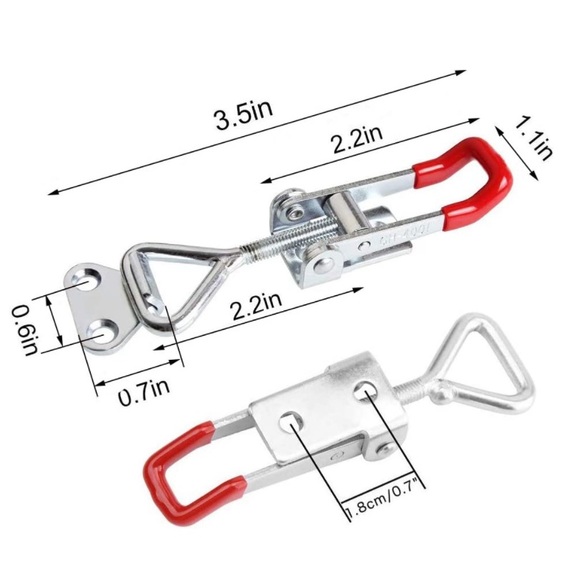 6pc Adjustable Toggle Latch Clamp Metal Draw Latch for Door, Box Case Trunk - Picture 3 of 7